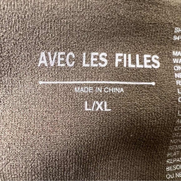 Avec Les Filles Green Scoop Neck 3/4 Sleeves Size Large XL` - Picture 3 of 4